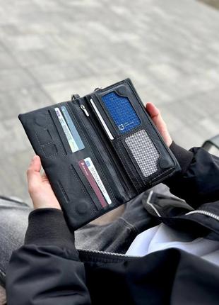 Клатч на магнитах с отделением для телефона, кошелек - клатч из натуральной кожи