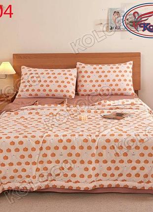 Комплект постільної білизни з літньою ковдрою