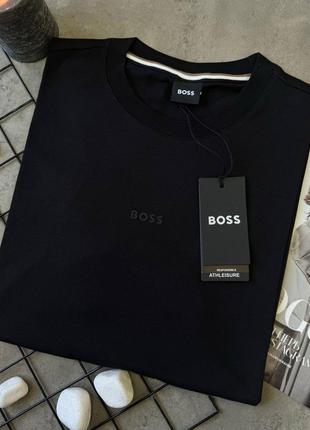 Чоловіча чорна футболка hugo boss люкс якості™️