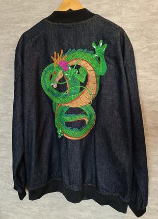 Джинсовая куртка джинсовка бомбер celio dragon