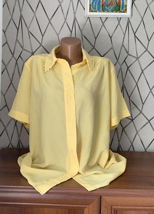 Блуза батал большого размера 56 58 желтого цвета