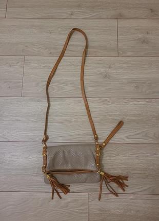 Кожаная сумка имело