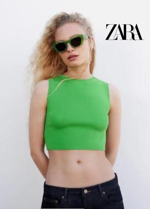 Сочный топ в рубчик zara