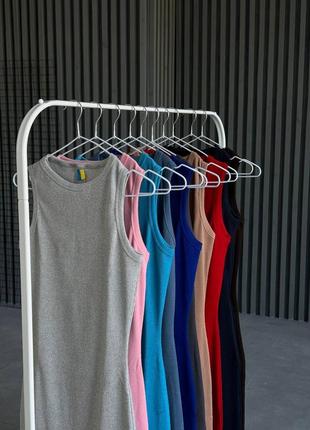 Базова сукня 95% бавовна. кольори: шоколад, графіт, сірий, синій, джинс, блакитний, бежевий, рожевий, червоний8 фото