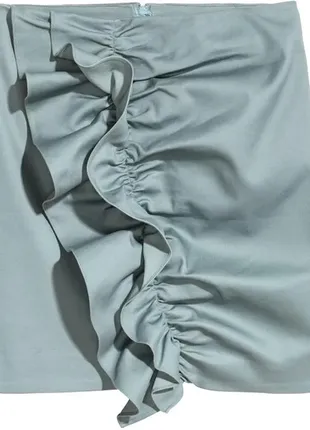 Спідниця міні h&amp;m 0539470 38 світло-бірюзова