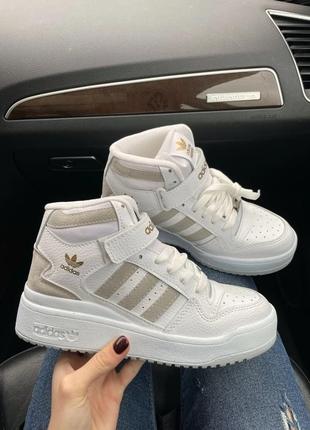 Женские кроссовки adidas forum white