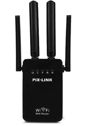 Wi-fi репитер / роутер pix-link repeator lv wr09 (черный)