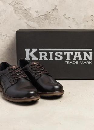 Чоловічі шкіряні туфлі kristan brown6 фото