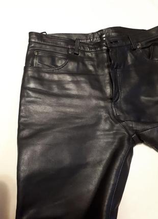 Кожаные штаны брюки идеал р. 46-483 фото