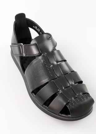 Сандалии мужские кожаные черные