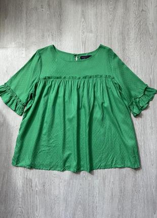 Блузка віскоза зелена вільного крою