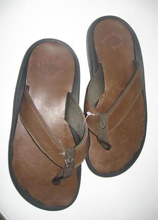 Шкіряні чоловічі пляжні сандалі olukai ohana, швидковисихаючі шльопанці, в"єтнамки