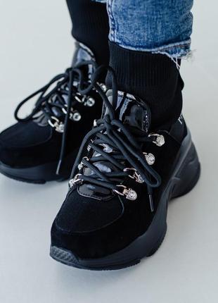 Ботинки женские зимние fashion zlata 3335 38 размер 24,5 см черный