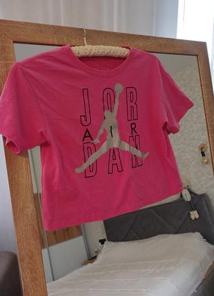 Кроп футболка jordan рожева