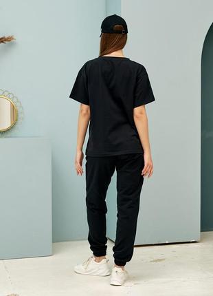 Демісезонні спортивні штани для вагітних чорні8 фото