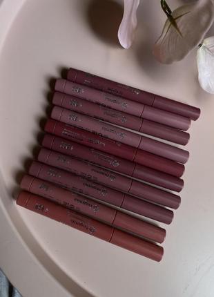 Помада-олівець для губ водостійка bogenia velvet waterproof matte