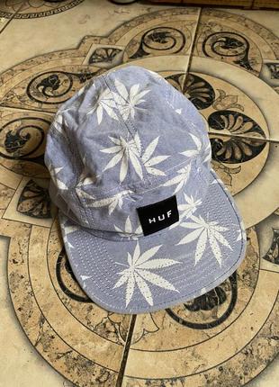 Мужская пятипанельная кепка бейсболка huf canabis monogram u.s.a.