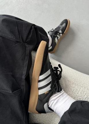 Palace x adidas puig samba black/sliver 413 фото