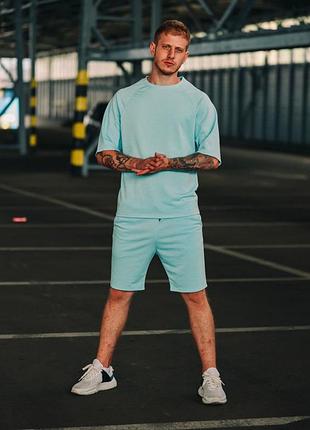 Літній повсякденний комплект оверсайз футболка і шорти