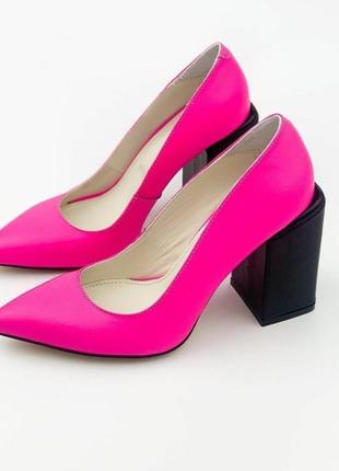 Туфлі шкіряні alian_curdas яскраві рожеві