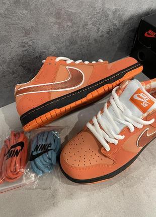 Чоловічі кросівки concepts x nike sb dunk low orange lobster