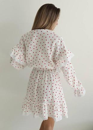 Мила муслінова сукня в сердечко