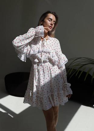 Мила муслінова сукня в сердечко