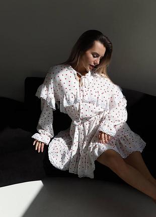 Мила муслінова сукня в сердечко