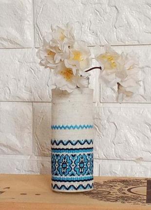 Маленькая вазочка для цветов в украинском стиле.2 фото
