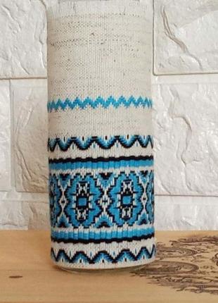 Маленькая вазочка для цветов в украинском стиле.3 фото