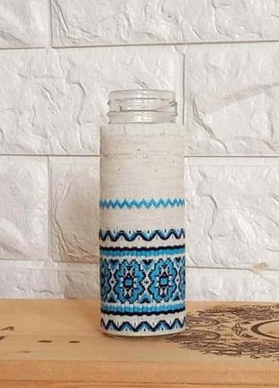 Маленькая вазочка для цветов в украинском стиле.5 фото