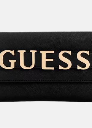 Кошелек-клатч guess tenerife logo fold-over clutch 14509434/a8947238 черный