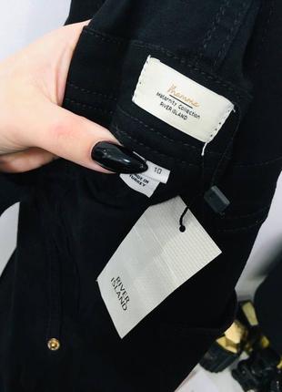 Чорний джинсовий комбінезон для вагітних river island mamma maternity collection м5 фото