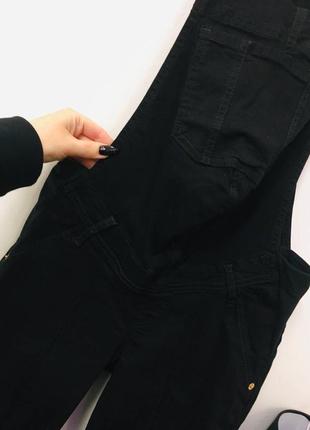 Чорний джинсовий комбінезон для вагітних river island mamma maternity collection м10 фото