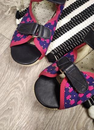 Текстильные босоножки сандалии тапочки с твердым задником2 фото