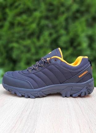 Зимние кроссовки merrell vibram чорні з помаранчевим