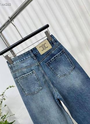 Джинсы палаццо тонкие в стиле celine синие2 фото
