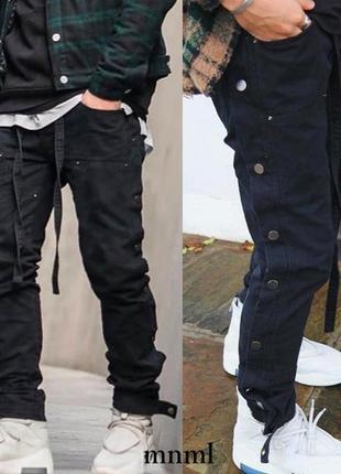 Новые мужские джинсы с поясом на заклепках от mnml 34