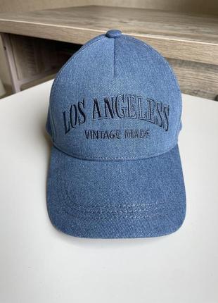 Джинсовая кепка бейсболка  la los angeles