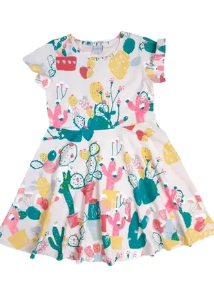 Трикотажне плаття для дівчинки кактус, різнокольорове lovetti туреччина 591113-40