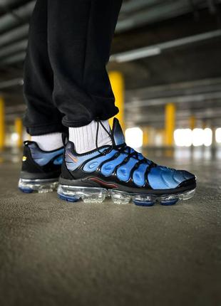 Мужские кроссовки nike air vapormax plus retro knicks "blue black orange"