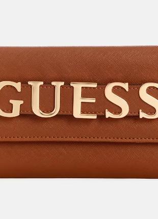 Гаманець-клатч guess tenerife fold-over clutch 14509432/a8947238 коричневий