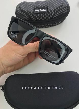 Чоловічі сонцезахисні окуляри porsche design чорні матові polarized порше полароїд поляризовані антивідблиск