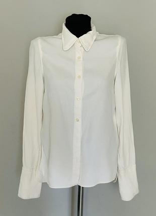 Белая рубашка с манжетами h&m