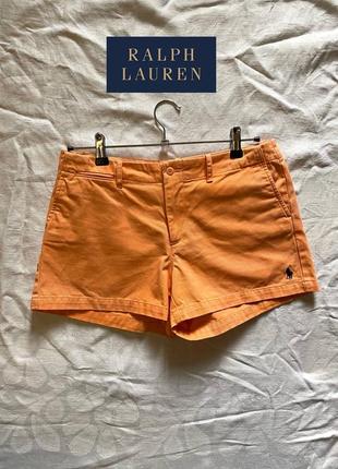 Оранжевые короткие шорты ralph lauren sport