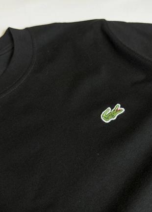 Мужская черная футболка lacoste