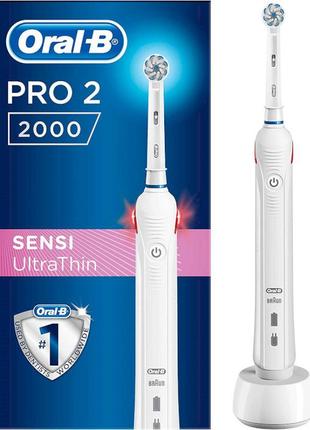 Электрическая зубная щетка oral-b pro 2 2000 sensi ultrathin 81752073