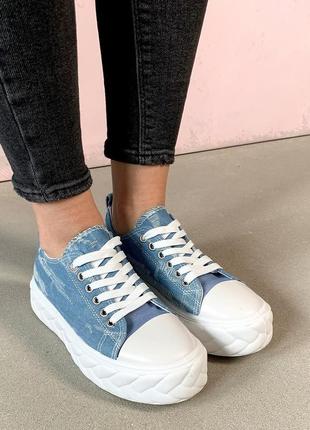 Кросівки жіночі fashion giselle 3966 36 розмір 23,5 см блакитний