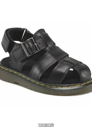 Dr. martens дитячі чорні сандалі босоножки 13 см шкіра кожаные