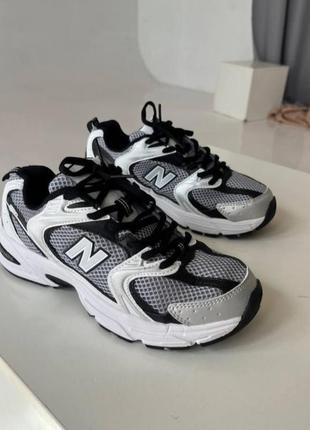 New balance 574 gray white white silver black